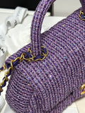 CC MINI 21 FLAP BAG IN VIOLET PURPLE WOOL TWEED Bags Bible