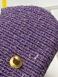 CC MINI 21 FLAP BAG IN VIOLET PURPLE WOOL TWEED Bags Bible