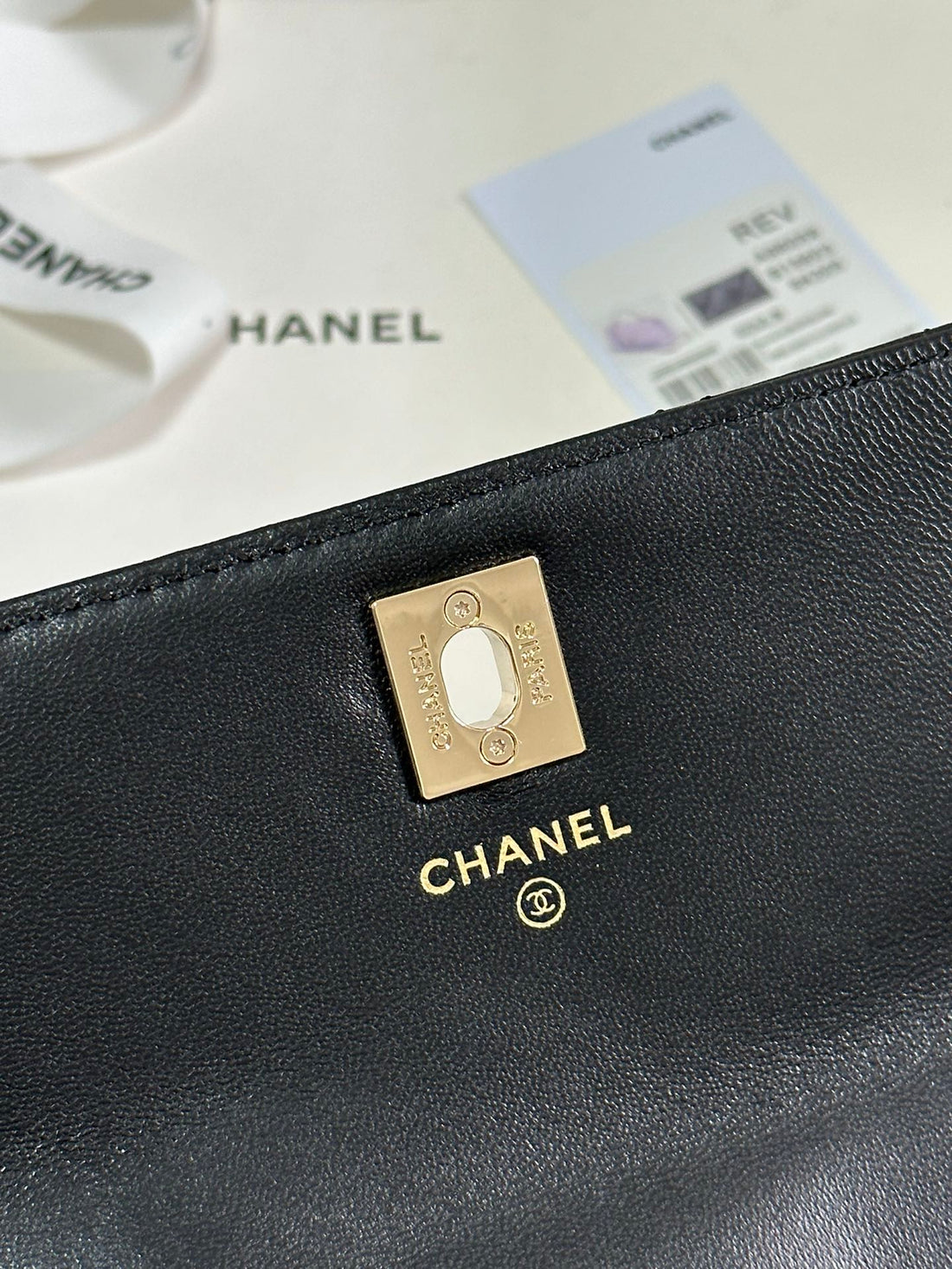 Flap Bag 18 With Handle In Black Calfskin Gold Hardware