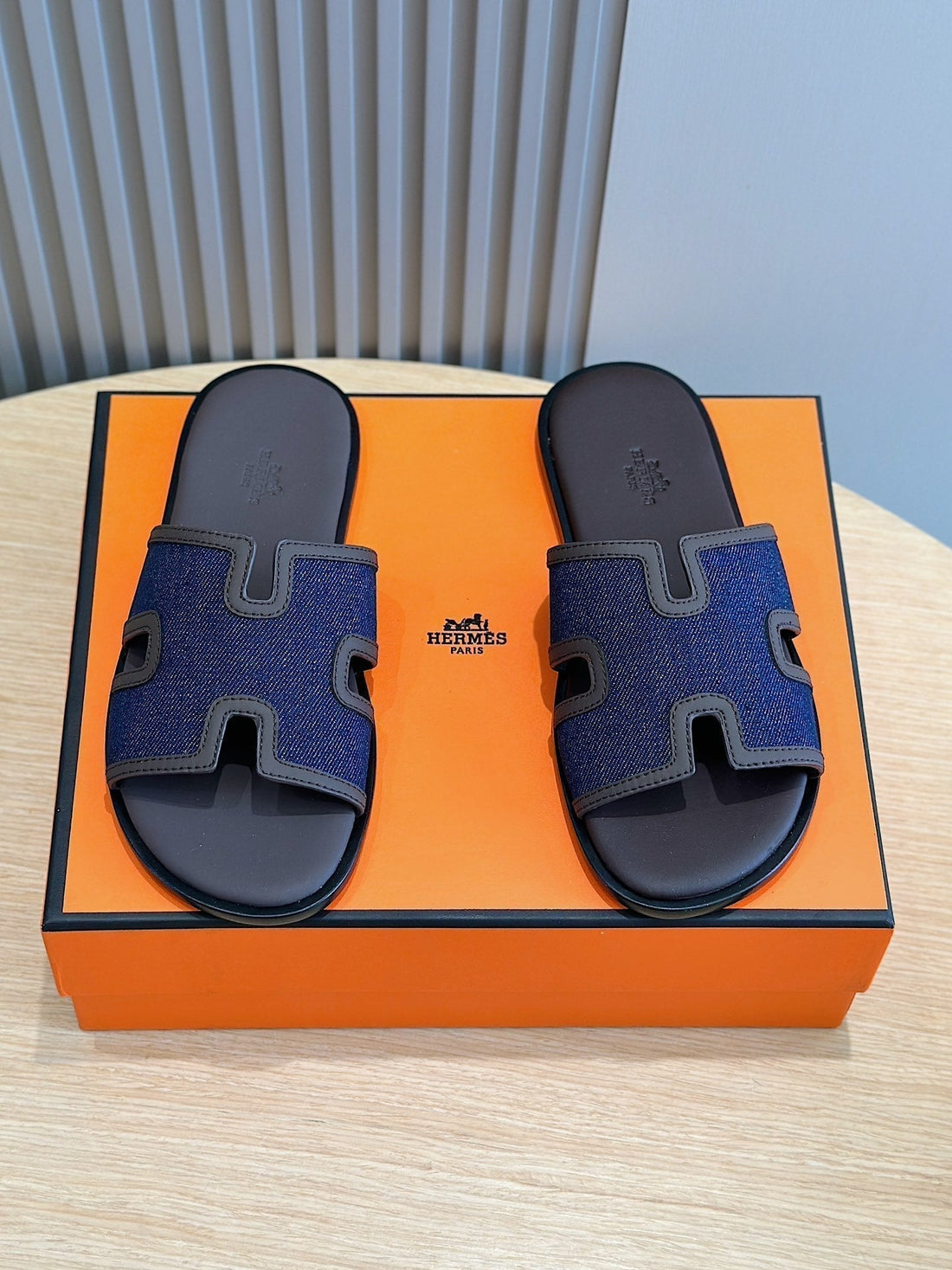 Hm Izmir Sandal Denim And Gray Fabric