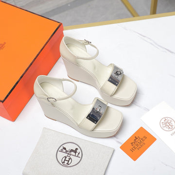 Wedges Sandals Snow Lambskin