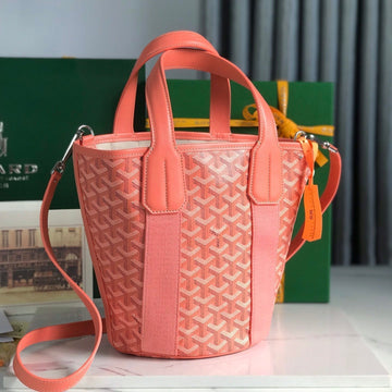 Small Belharra 24 In Pink Goyardine Canvas And Lambskin
