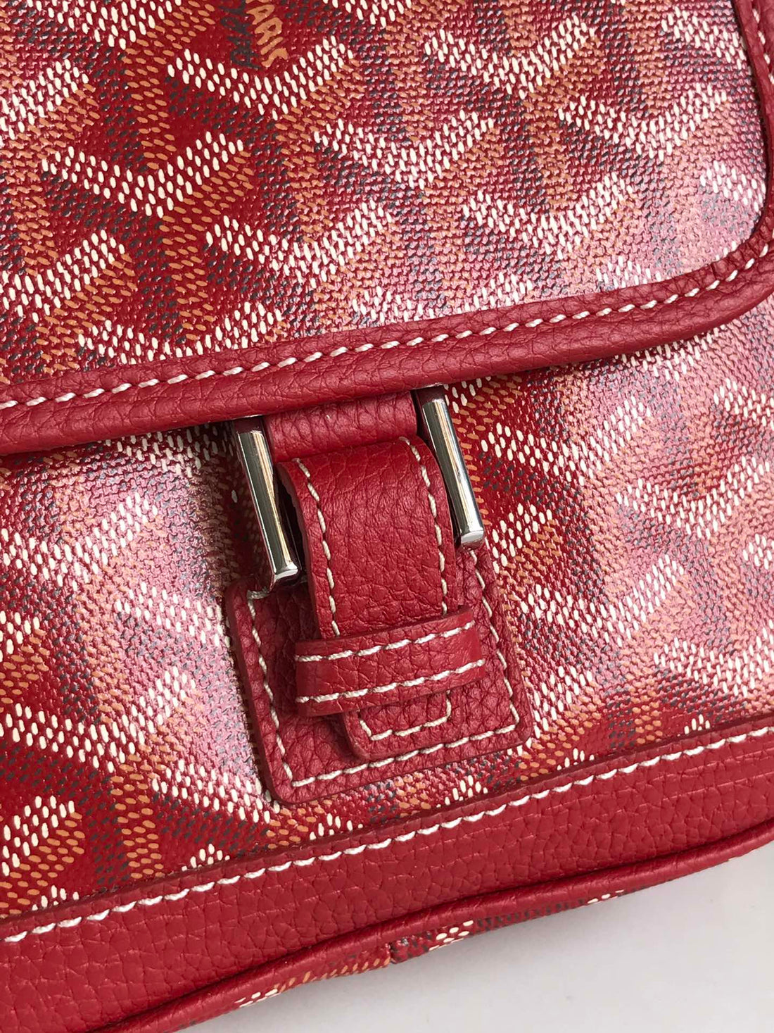 Grand Bleu 16 In Classic Red Goyardine Canvas And Lambskin