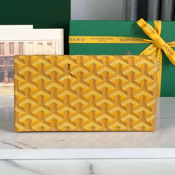 Richelieu Wallet 19 In Yellow Goyardine Canvas