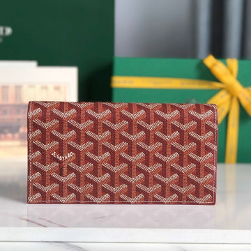 Richelieu Wallet 19 In Classic Red Goyardine Canvas