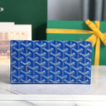 Richelieu Wallet 19 In Sapphire Blue Goyardine Canvas