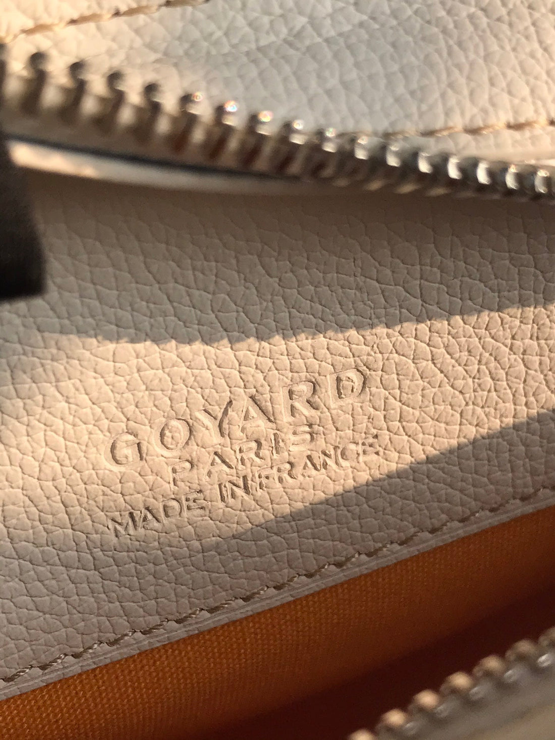 Hirondelle Bag 25 In White Lambskin And Goyardine Canvas