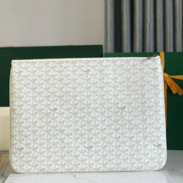 Sénat Mgm Pouch 40 In White Goyardine Canvas