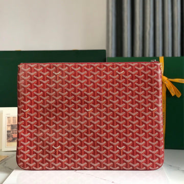 Sénat Mgm Pouch 40 In Monza Red Goyardine Canvas
