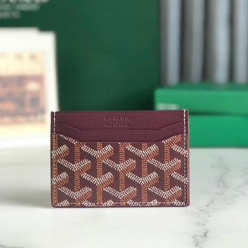 Goya Saint-Sulpice Card Wallet 11CM Burgundy Canvas