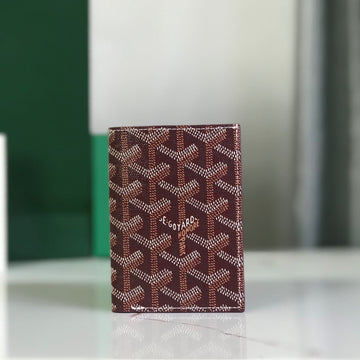 Goyard Saint-Pierre Card Wallet 11CM Burgundy Canvas