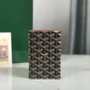 Goyard Grenelle Passport Cover 10CM Tan Canvas & Cafskin