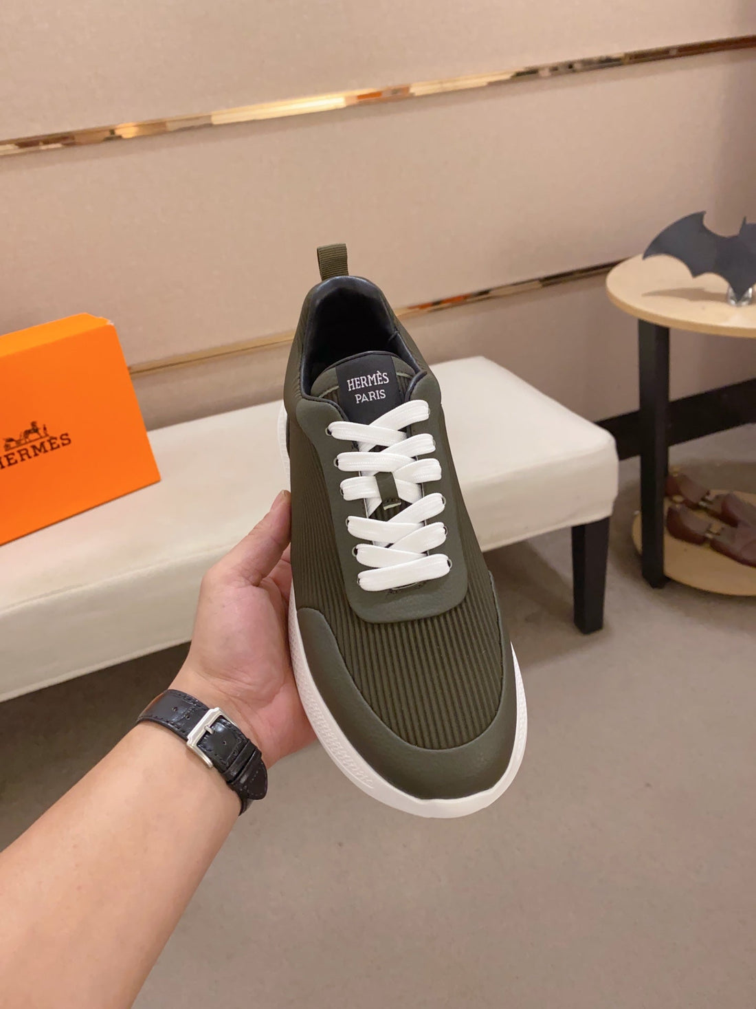 Hm Bouncing Sneaker Olive Weave