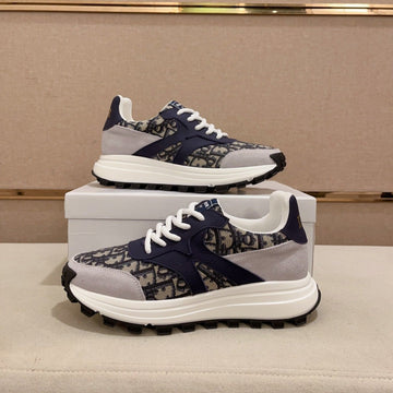 CD Cross Sneaker Navy And Beige Suede