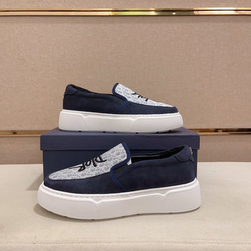 CD B23 Slip On Navy Suede And Jacquard