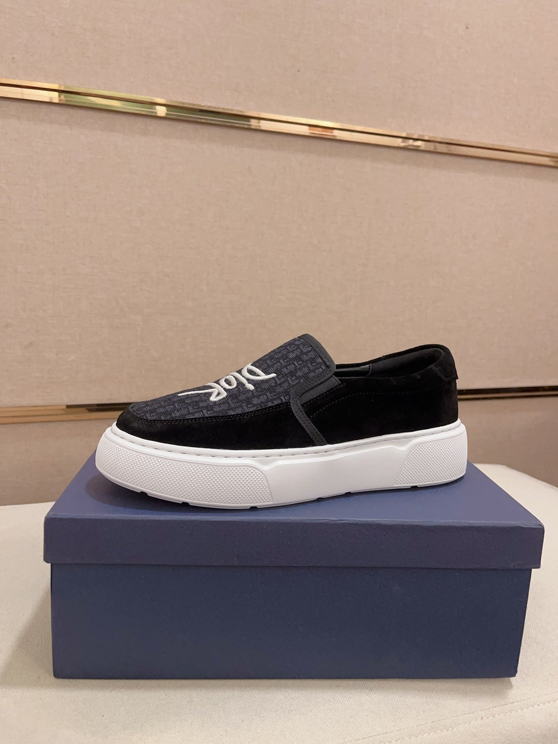 CD B23 Slip On Black Suede And Jacquard