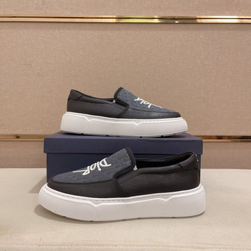 CD B23 Slip On Black Calfskin And Jacquard