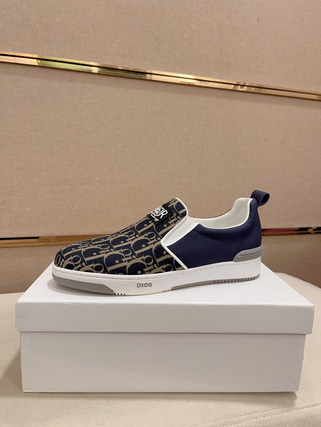 CD Solar Slip-On Navy Jacquard