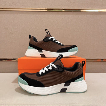 Hm Hugo Sneaker Brown Weave And Suede