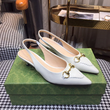 GG Slingbacks 45 White Calfskin
