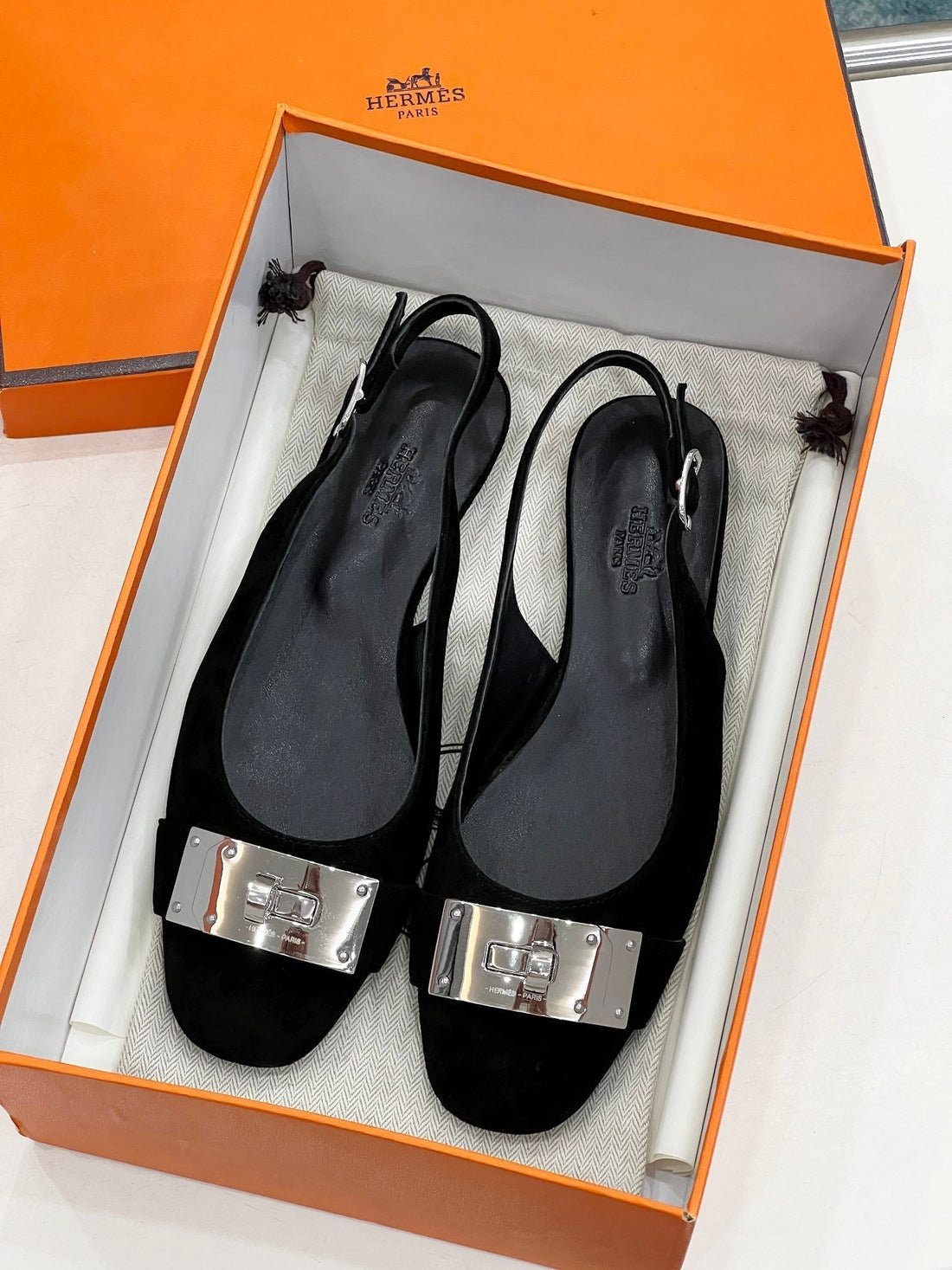 Innocente Slingback Black Suede