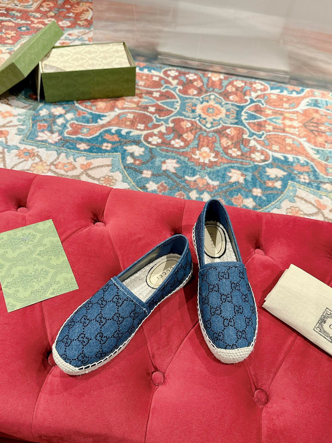 GG Espadrille Loafer Aegean Canvas