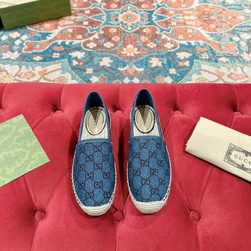 GG Espadrille Loafer Aegean Canvas