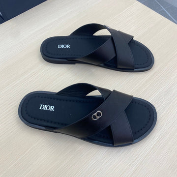 CD Alias Icon Sandal Black Calfskin
