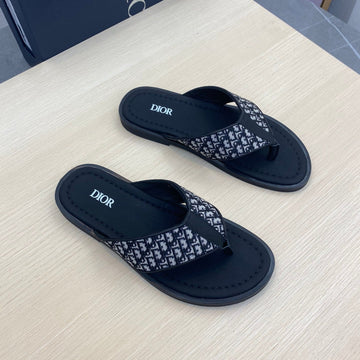 CD Alidas Flip-Flops Black And White Jacquard