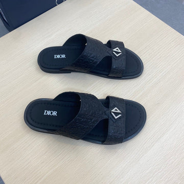 CD Alidas Cross Sandal Black Monogram Calfskin
