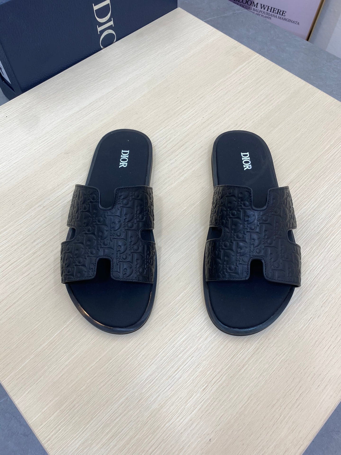 CD H-Alias Sandal Denim Color Monogram Calfskin