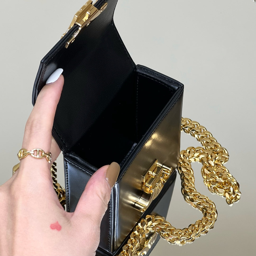Box Triomphe 10 Black Shiny Calfskin
