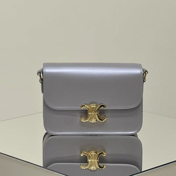 Mini Claude 22 Shiny Calfskin Silver