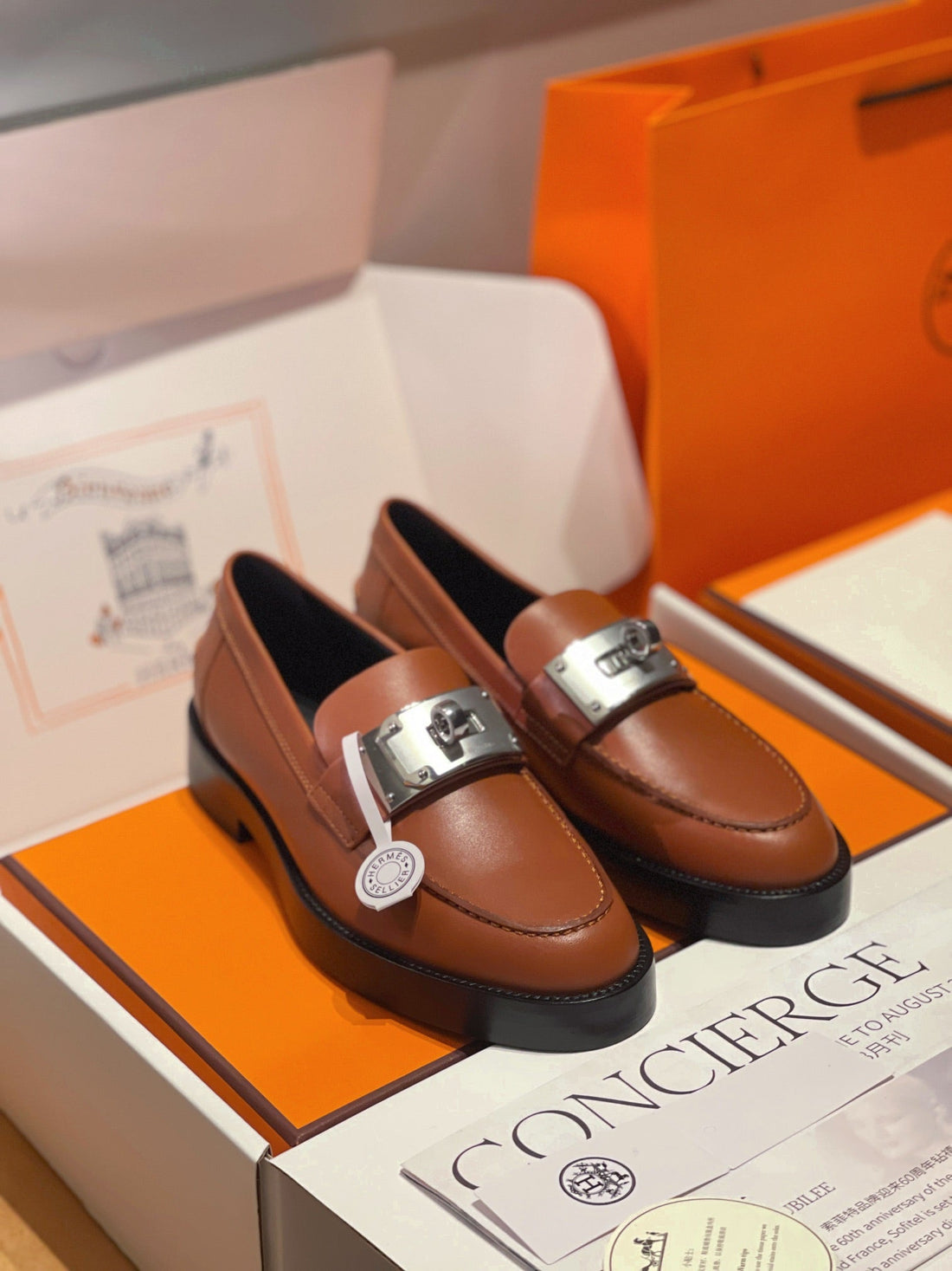 Hm Destin Loafer In Caramel Calfskin 100176