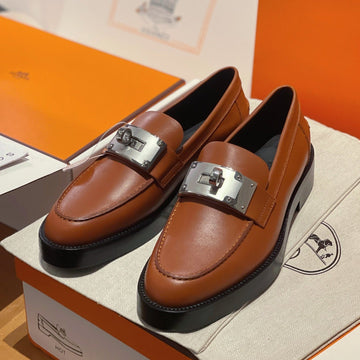 Hm Destin Loafer In Caramel Calfskin 100176