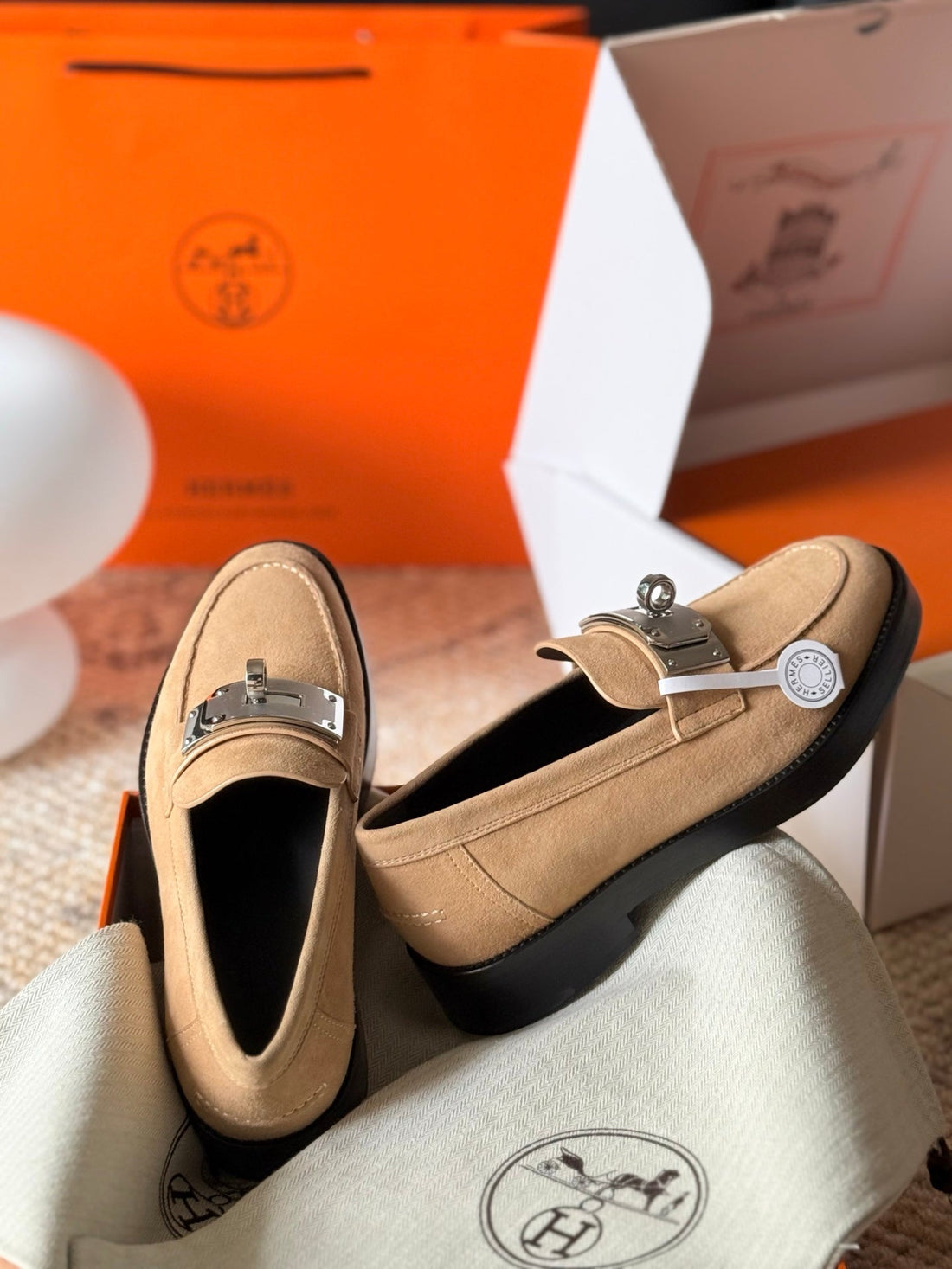 Hm Hot Loafer Beige Suede 531375