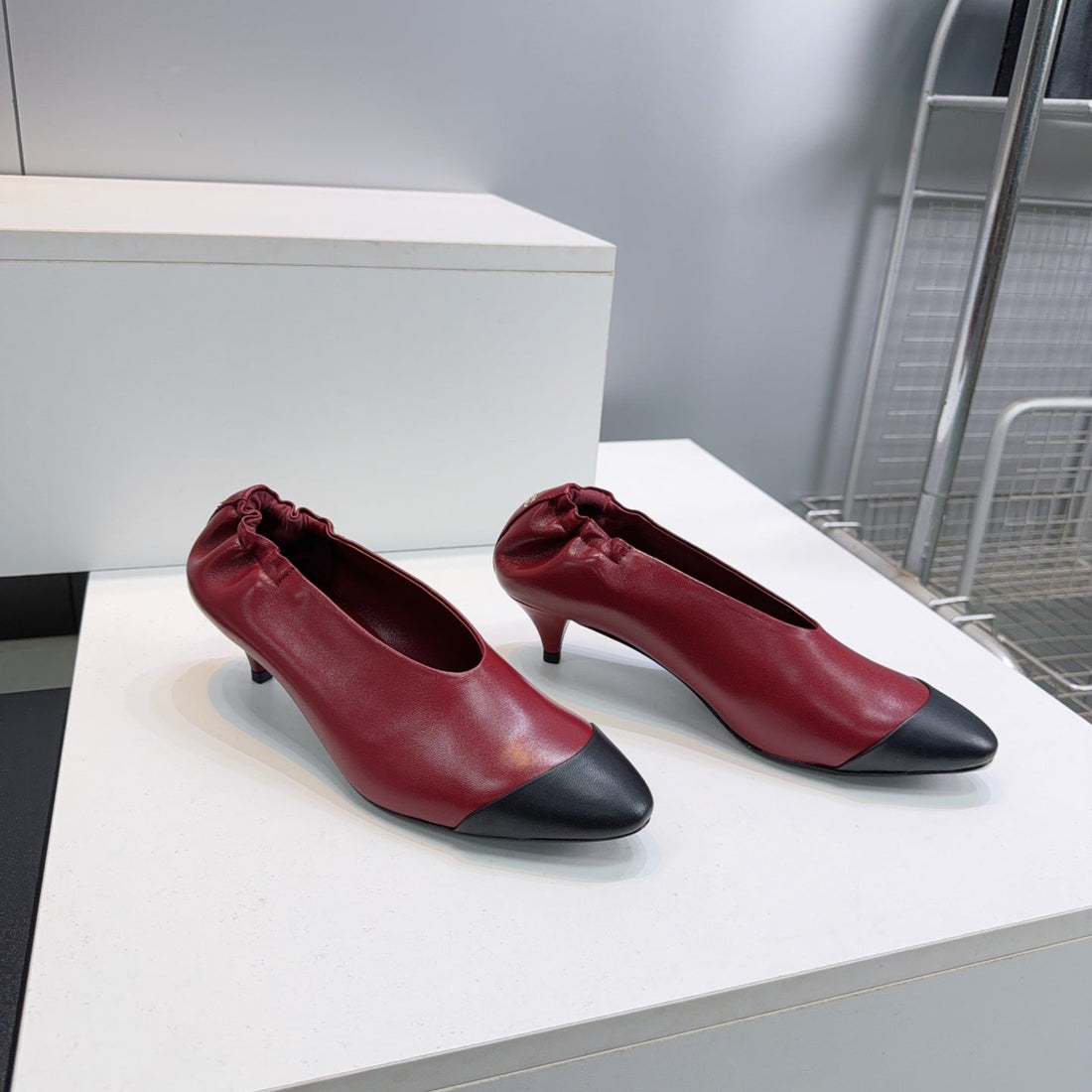 CC 2026 Pumps 4.5cm Black Burgundy Lambskin 741642