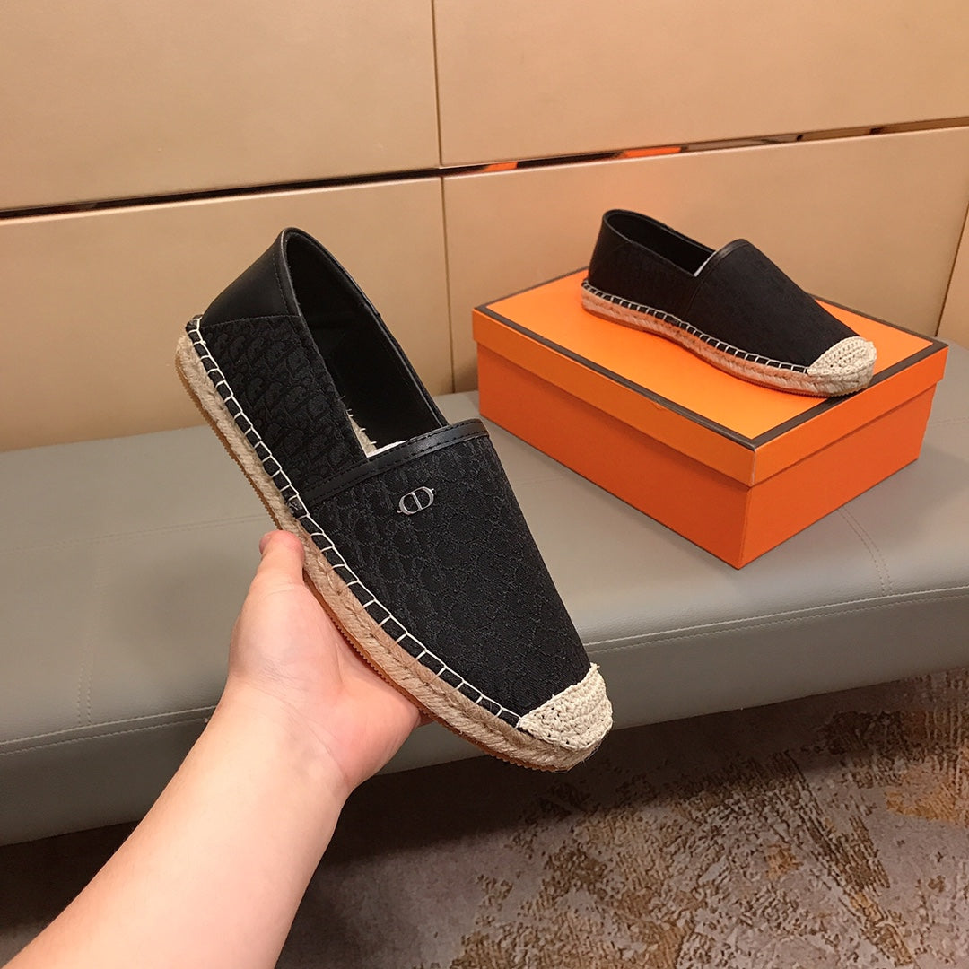 CD Paradise Espadrille Loafer Black Jacquard