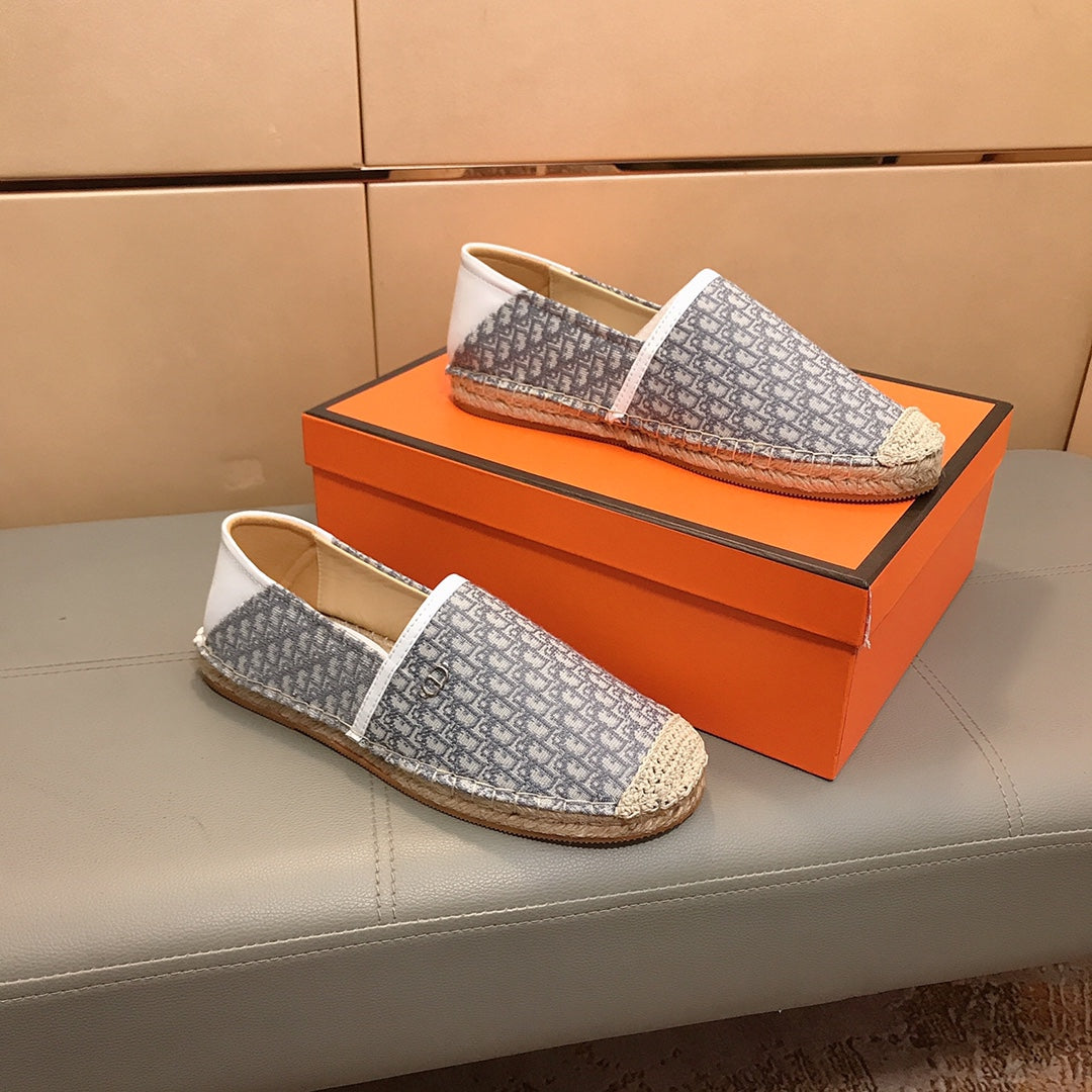 CD Paradise Espadrille Loafer Gray Jacquard