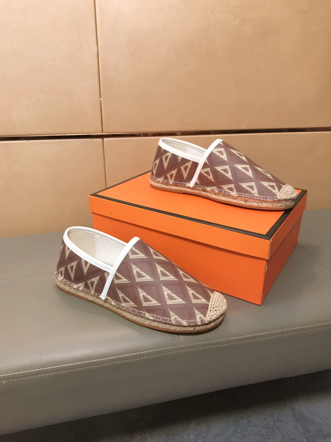 CD Paradise Espadrille Loafer Russet Geometric Jacquard