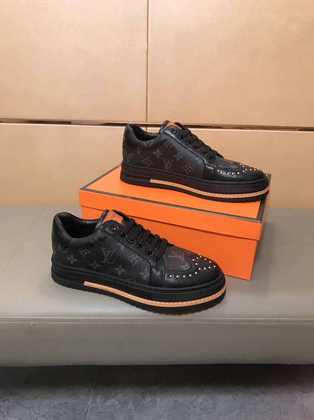 LV Trainer In Black Monogram Calfskin