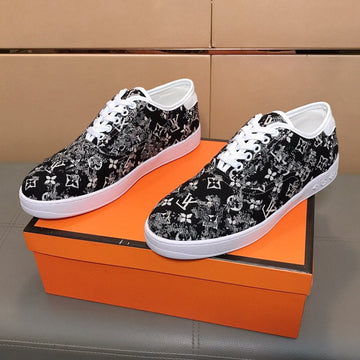 LV Trainer Black Mix White Monogram Jacquard