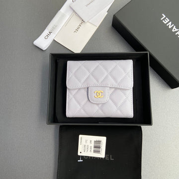 CC 82288 Classic Flap Wallet White Caviar Ghw 229894