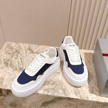 Pra 25S Low-Top Sneakers White/Blue Leather & Fabric 449697