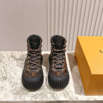 LV Ruby Ranger Ankle Boot 50MM Brown Monogram Canvas 450337