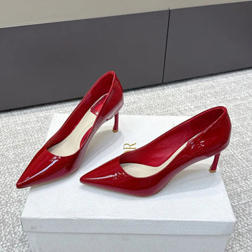 CD 26S High Heels Pump 85 Red Patent Leather 661474