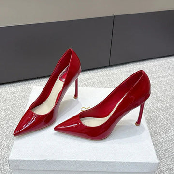CD 26S High Heels Pump 105 Red Patent Leather 661479