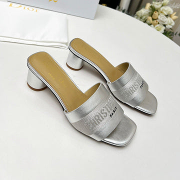 CD Dway 45 Silver-Tone Canvas Calfskin