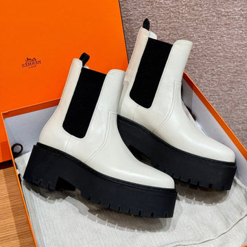 Hm Harrow Ankle Boot 50MM In White Cowhide 114780