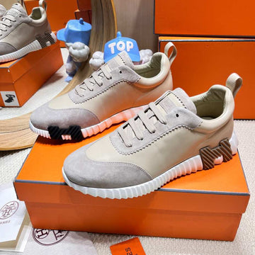 Hm Bouncing Sneaker Beige Esquisse Goatskin With Suede 206309